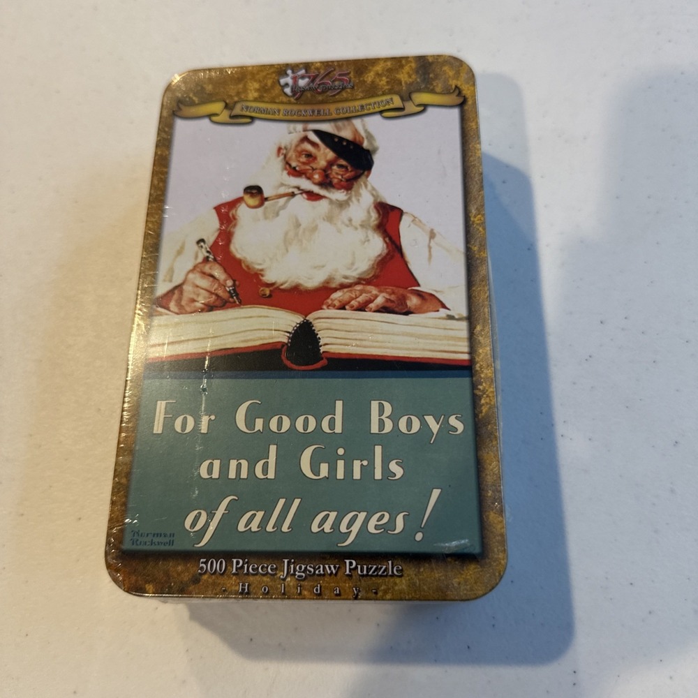 1765 Jigsaw Puzzle Norman Rockwell 500 Piece Puzzle For Good Boys & Girls Sealed